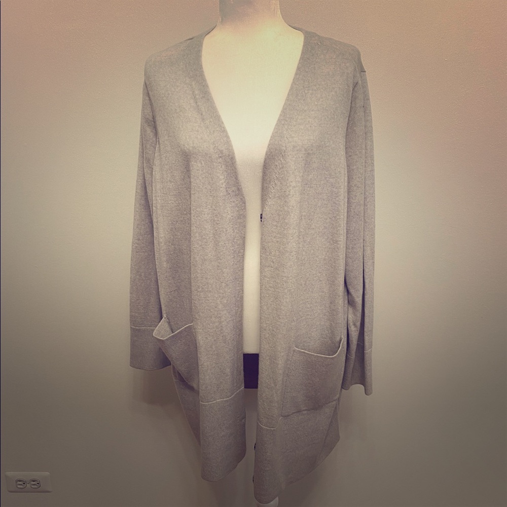 Eileen Fisher Grey snap front cardigan